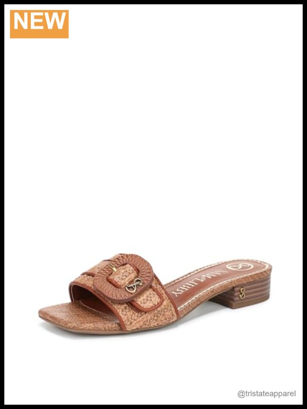 Sam Libby Kandie Women's Slide Sandals PU Slip-On Block Heel